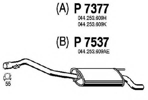FENNO P7377 Глушник вихлопних газів кінцевий