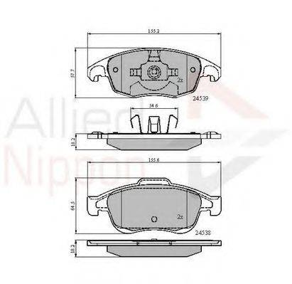 COMLINE ADB01719 Комплект гальмівних колодок, дискове гальмо