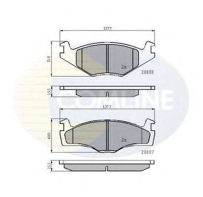COMLINE CBP0148 Комплект гальмівних колодок, дискове гальмо