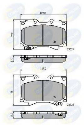 COMLINE CBP3831 Комплект гальмівних колодок, дискове гальмо