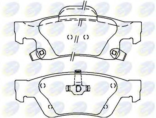 COMLINE CBP36076 Комплект гальмівних колодок, дискове гальмо