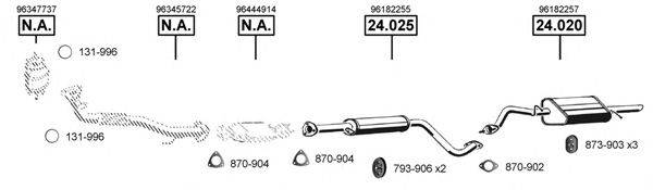 ASMET DE240495 Система випуску ОГ