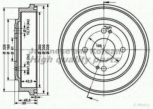 ASHUKI 10207004 Гальмівний барабан