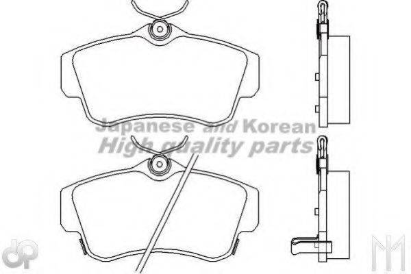 ASHUKI US104201 Комплект гальмівних колодок, дискове гальмо