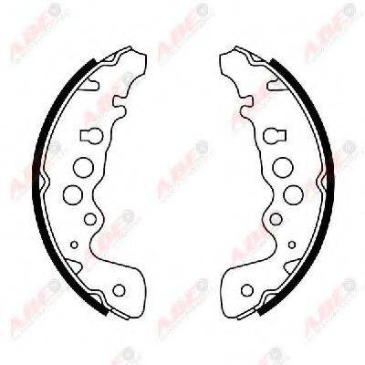 ABE C08018ABE Комплект гальмівних колодок
