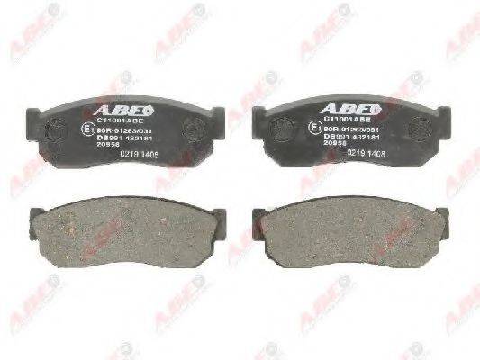 ABE C11001ABE Комплект гальмівних колодок, дискове гальмо