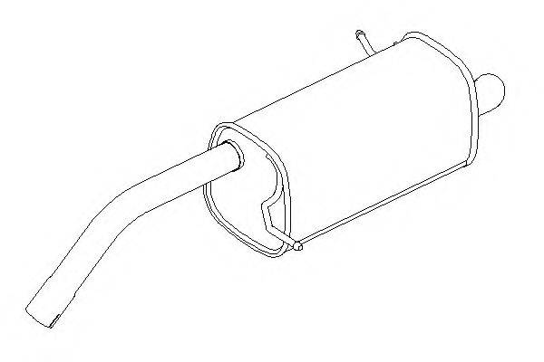 KLARIUS 221652 Глушник вихлопних газів кінцевий