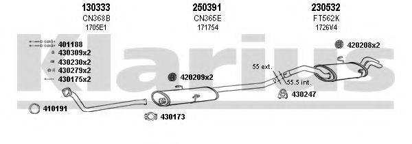 KLARIUS 630431E Система випуску ОГ
