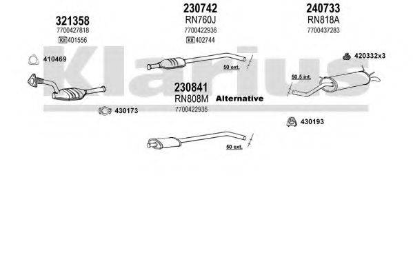 KLARIUS 720820E Система випуску ОГ