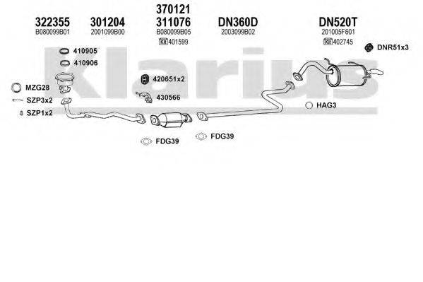 KLARIUS 270258U Система випуску ОГ