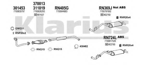 KLARIUS 720671U Система випуску ОГ