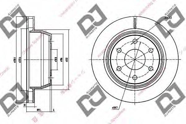 DJ PARTS BD1213 гальмівний диск