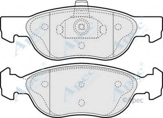 APEC BRAKING PAD1114 Комплект гальмівних колодок, дискове гальмо