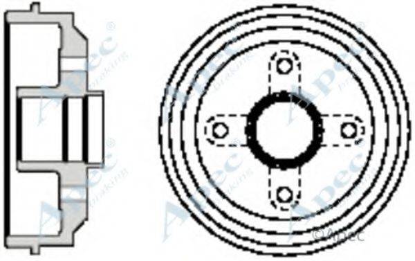 APEC BRAKING DRM9142 Гальмівний барабан