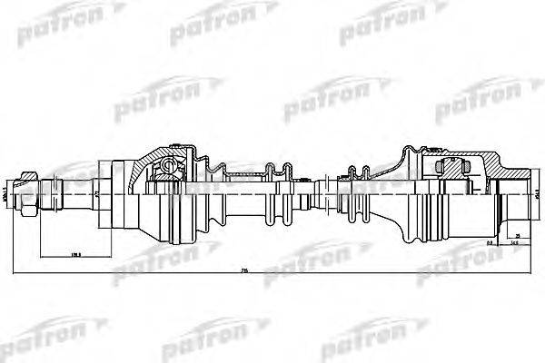 PATRON PDS0093 Приводний вал