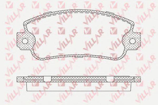 VILLAR 6260007 Комплект гальмівних колодок, дискове гальмо