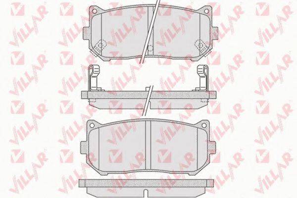 VILLAR 6260808 Комплект гальмівних колодок, дискове гальмо