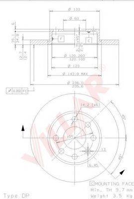 VILLAR 6280484 гальмівний диск
