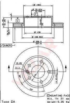 VILLAR 6281055 гальмівний диск