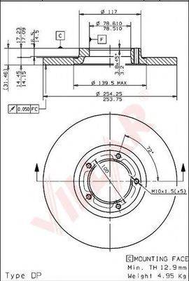 VILLAR 6281539 гальмівний диск