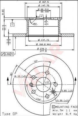 VILLAR 6281749 гальмівний диск