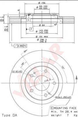 VILLAR 6281983 гальмівний диск