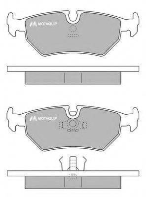 MOTAQUIP LVXL606 Комплект гальмівних колодок, дискове гальмо