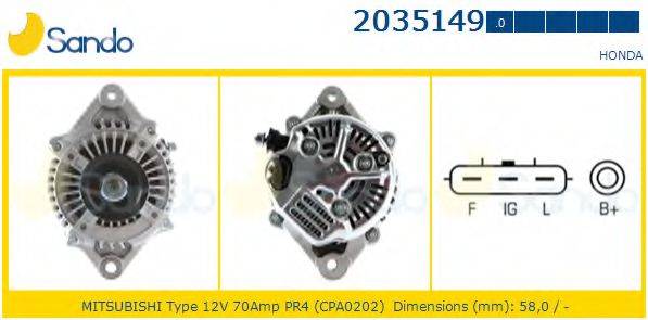 SANDO 20351490 Генератор