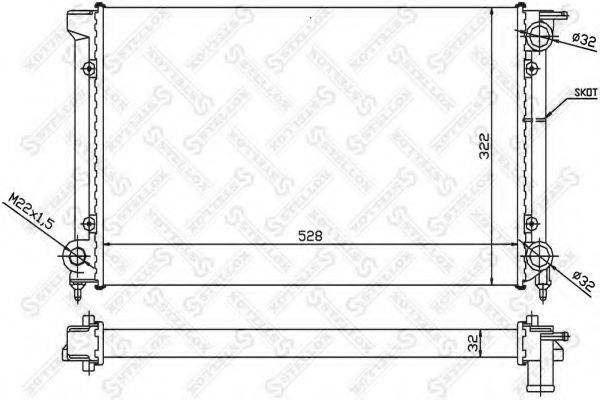 STELLOX 1025000SX Радіатор, охолодження двигуна