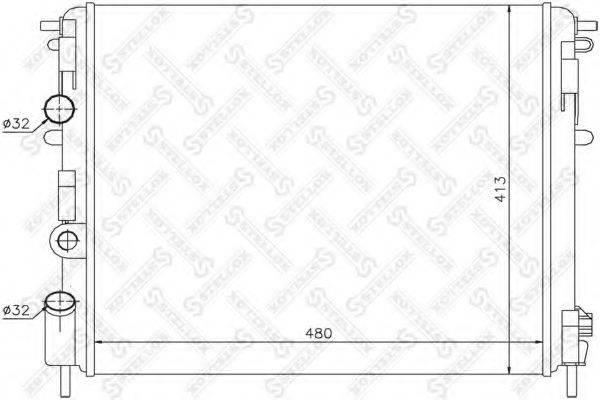 STELLOX 1025134SX Радіатор, охолодження двигуна