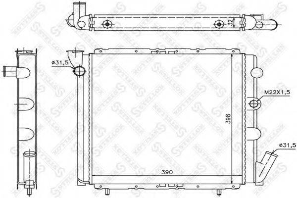 STELLOX 1026206SX Радіатор, охолодження двигуна