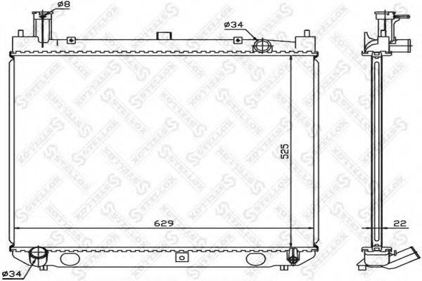 STELLOX 1026397SX Радіатор, охолодження двигуна