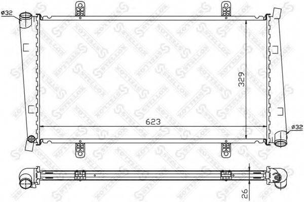 STELLOX 1026460SX Радіатор, охолодження двигуна