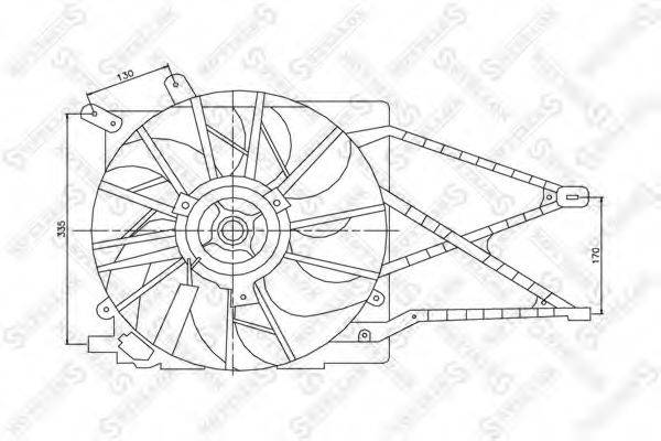 STELLOX 2999321SX Вентилятор, охолодження двигуна