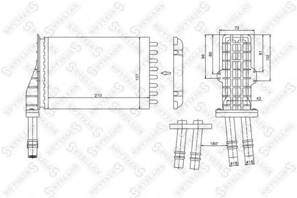 STELLOX 1035026SX Теплообмінник, опалення салону