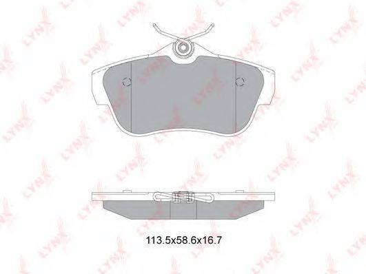 LYNXAUTO BD2228 Комплект гальмівних колодок, дискове гальмо