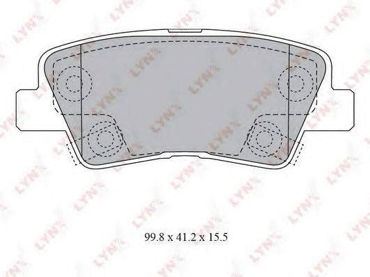 LYNXAUTO BD3620 Комплект гальмівних колодок, дискове гальмо