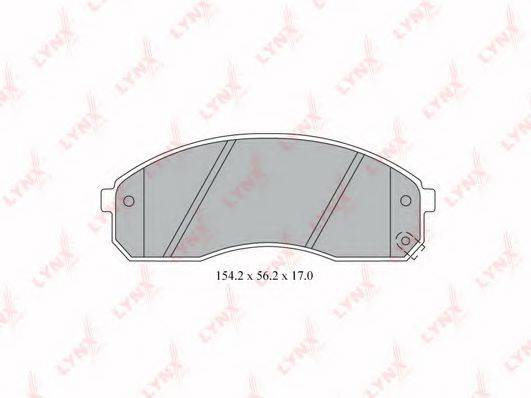 LYNXAUTO BD4406 Комплект гальмівних колодок, дискове гальмо