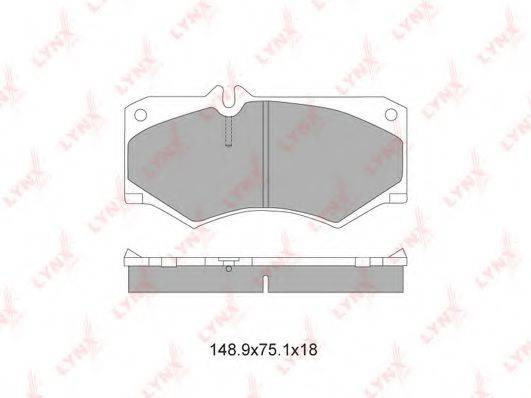 LYNXAUTO BD5335 Комплект гальмівних колодок, дискове гальмо