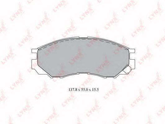 LYNXAUTO BD5520 Комплект гальмівних колодок, дискове гальмо