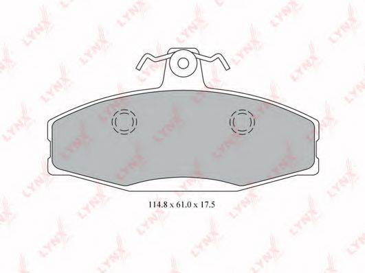 LYNXAUTO BD6900 Комплект гальмівних колодок, дискове гальмо