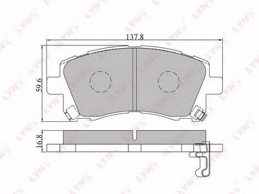 LYNXAUTO BD7104 Комплект гальмівних колодок, дискове гальмо