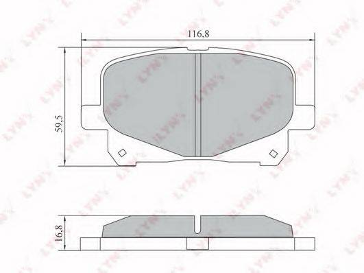 LYNXAUTO BD7575 Комплект гальмівних колодок, дискове гальмо