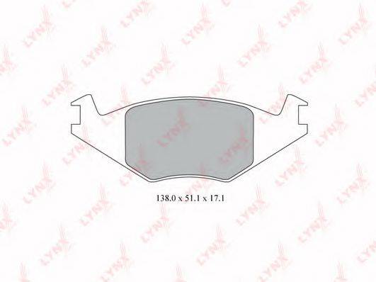 LYNXAUTO BD8012 Комплект гальмівних колодок, дискове гальмо