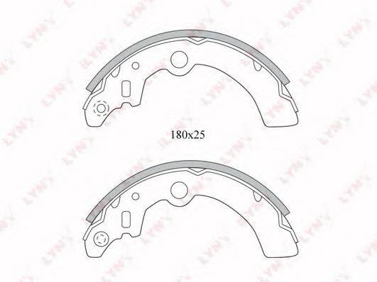 LYNXAUTO BS5101 Комплект гальмівних колодок