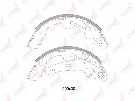 LYNXAUTO BS7526 Комплект гальмівних колодок
