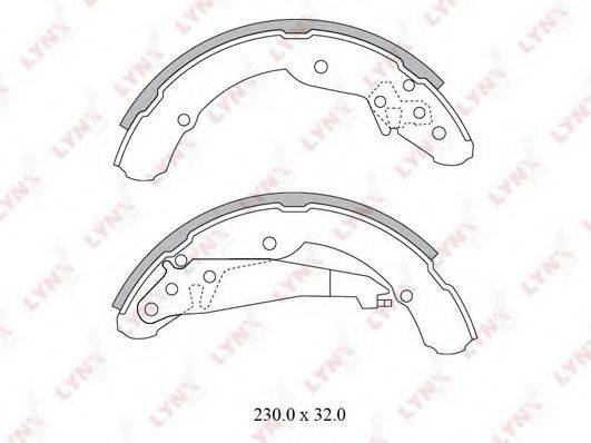LYNXAUTO BS8001 Комплект гальмівних колодок