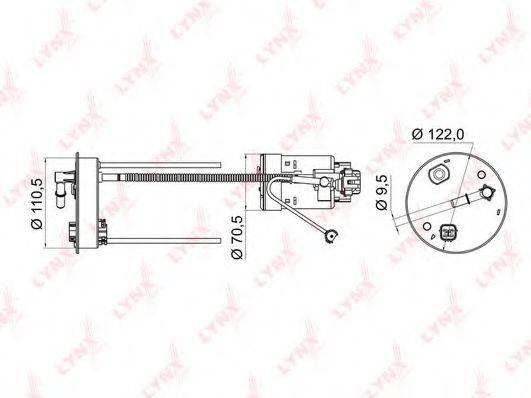 LYNXAUTO LF950M Паливний фільтр