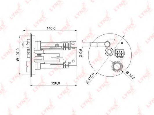 LYNXAUTO LF981M Паливний фільтр