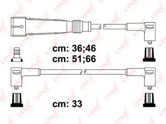 LYNXAUTO SPC8027 Комплект дротів запалювання
